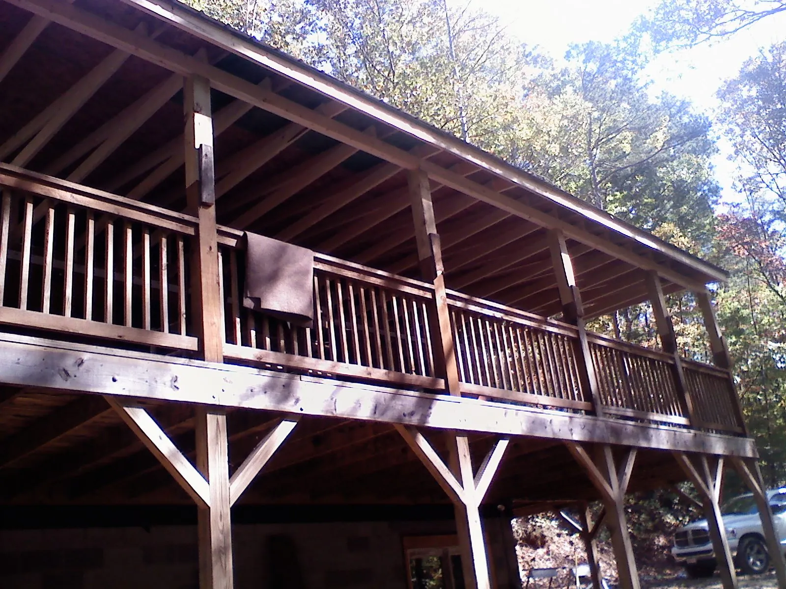 Timber framing under a new elevated porch and deck — Roof Leak Repair in Milner by Roofing Brothers